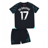 Manchester City Kevin De Bruyne #17 Tredje trøje Børn 2023-24 Kortærmet (+ Korte bukser)